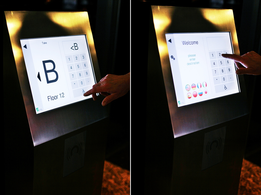 elevator melia barcelona sarria touch screen