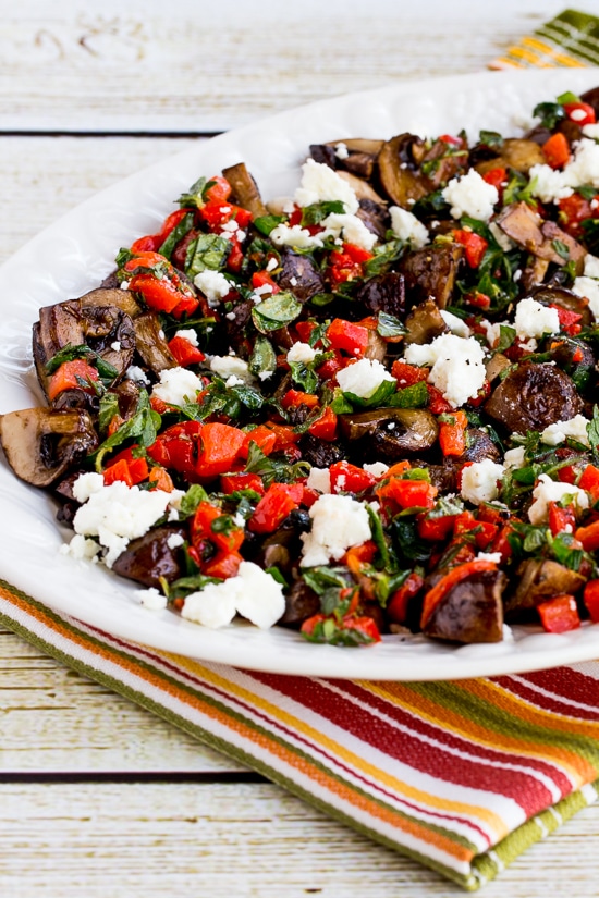 The Low Carb Diabetic: Greek Style Roasted Mushrooms with Red Pepper ...