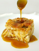 Apple Rum Bread Pudding with Butterscotch Sauce