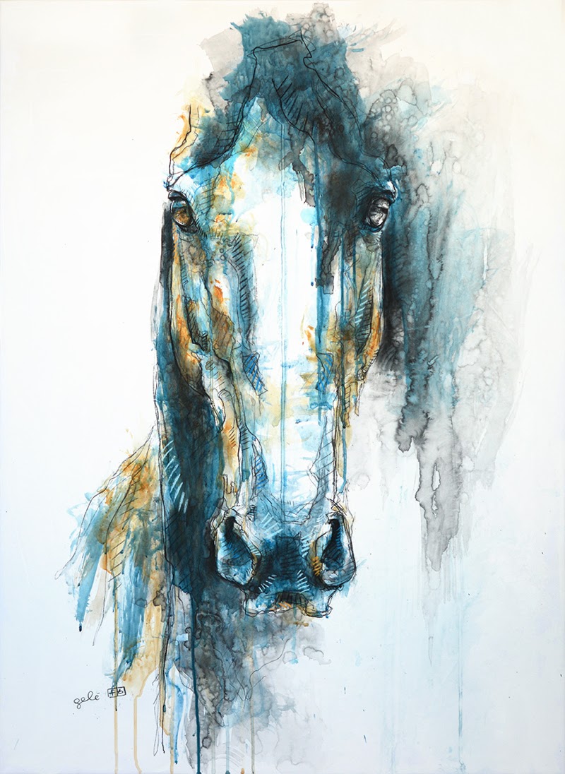 Horse Art by Benedicte Gele from France.