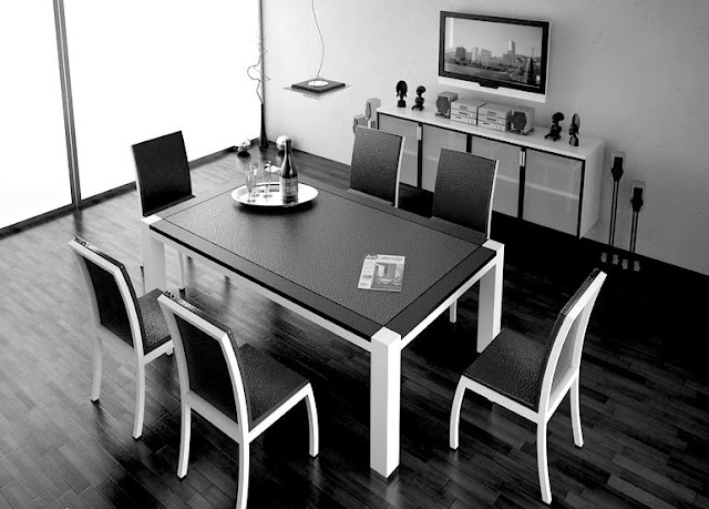 black and white dining room chairs