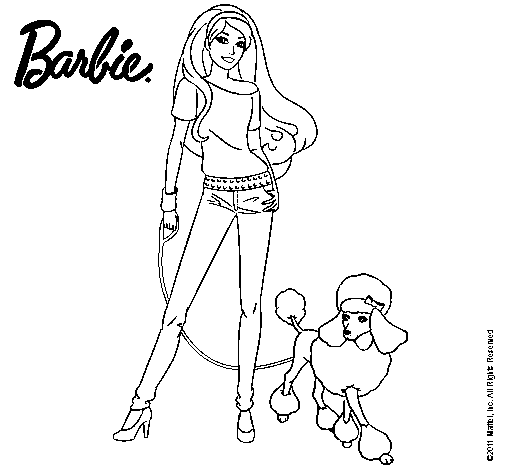 Imagenes Y Dibujos Para Colorear De Barbie Material Para