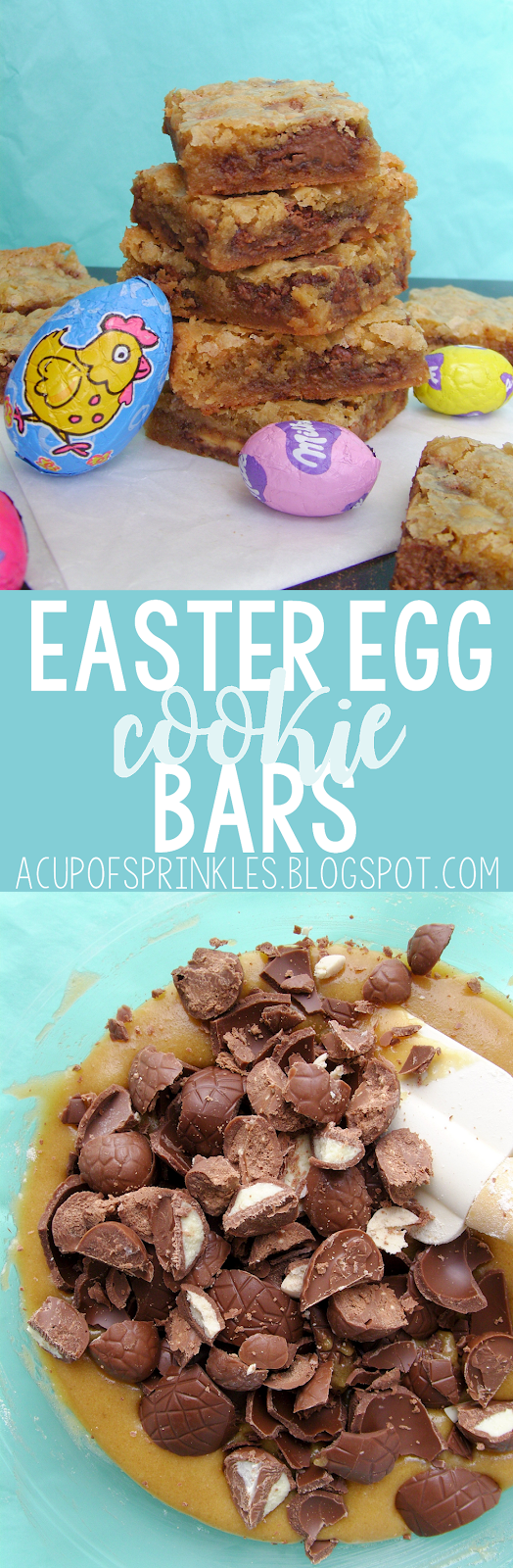 Easter Chocolate Cookie Bars easter egg cookies