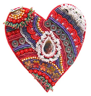 Mom, bead embroidery by Robin Atkins