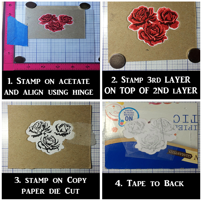 Tutorial Stamping on Die Cuts and Layering Stamps using the MISTI