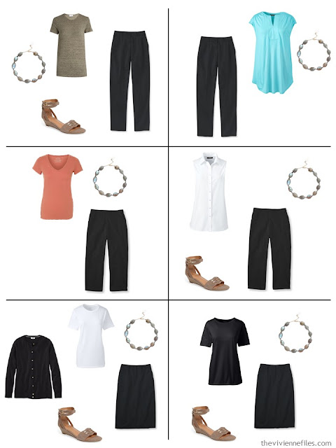 six outfits that mix black and white with warmer tones for warm weather six outfits that mix black and white with warmer tones for warm weather