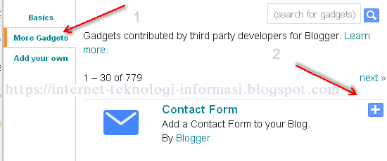 Widget Contact form