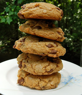 Homemade cookies with chocolate chips and bourbon