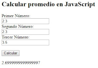 Calcular promedio en JavaScript