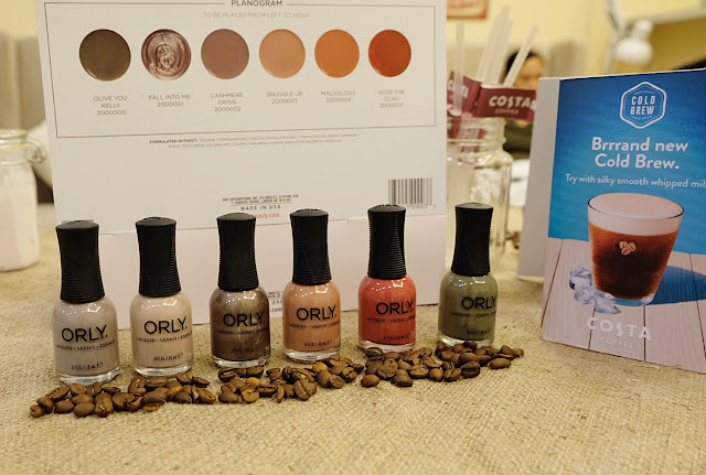 a photo of Orly The New Neutrals launch at KitcheNails with Costa Coffee