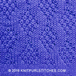 Irish Moss Diamond - Knit Purl Stitches