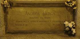Andrea Verga's tomb at the Monumental Cemetery in Milan
