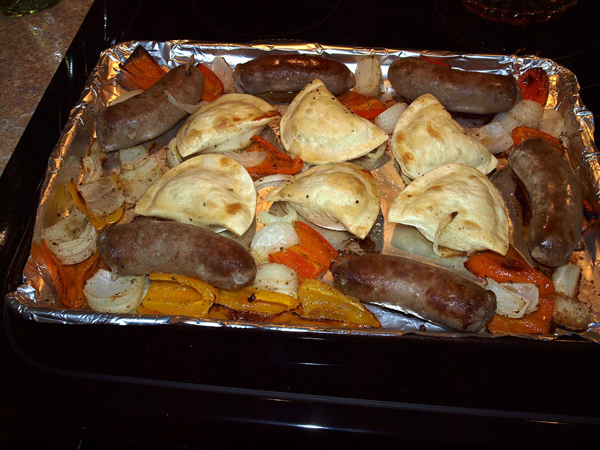 Pellet Smoker Cooking Kielbasa & Pierogi Sheet Pan Dinner