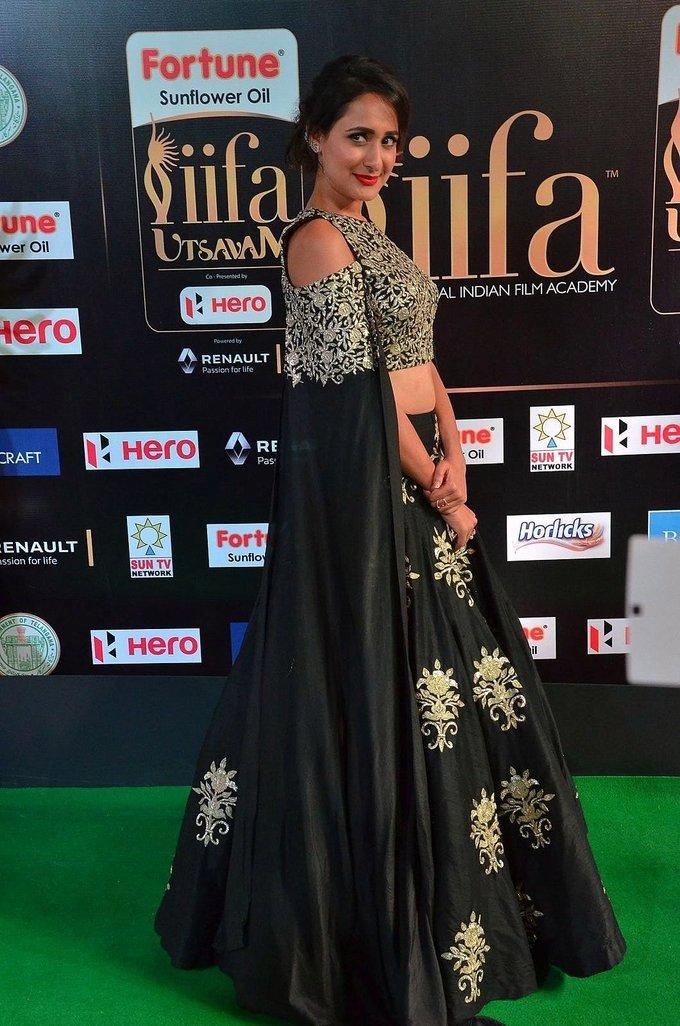 Tollywood Actress Pragya Jaiswal At IIFA Awards 2017 In Green Dress