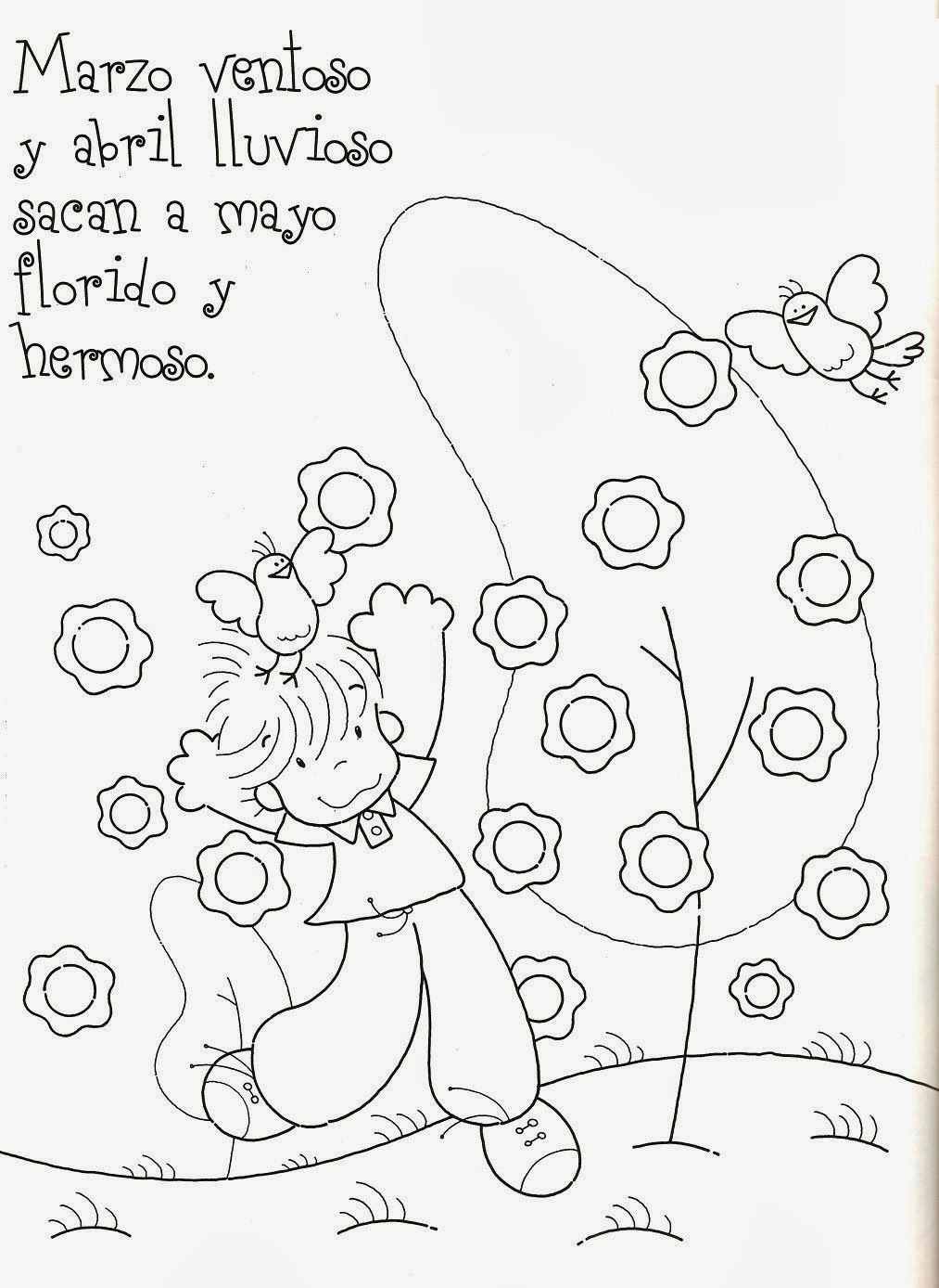 Dibujo con un Mensaje del mes de Marzo, Abril y Mayo para Colorear y Pintar Dibujo Views Dibujo con un Mensaje del mes de Marzo, Abril y Mayo para Colorear y Pintar Dibujo Views