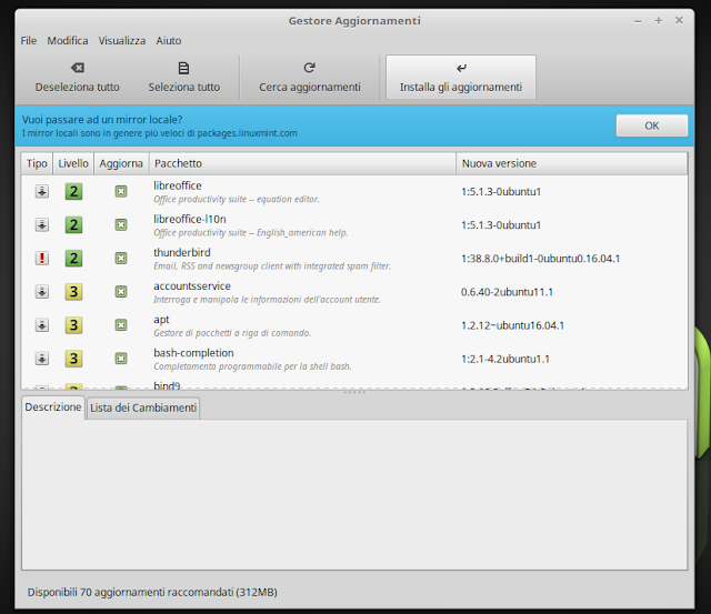 Linux Mint 18 "Cinnamon": Guida post installazione 4 installa%2Baggiornamenti