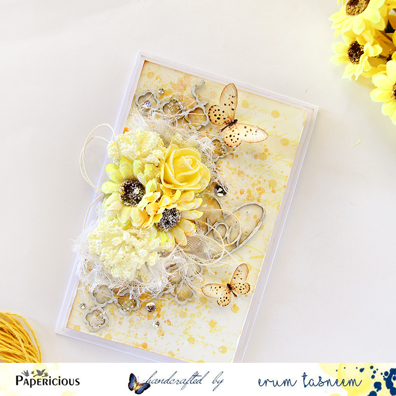 Mixed media card using Papericious Mom to Be paperpack by @pr0digy0