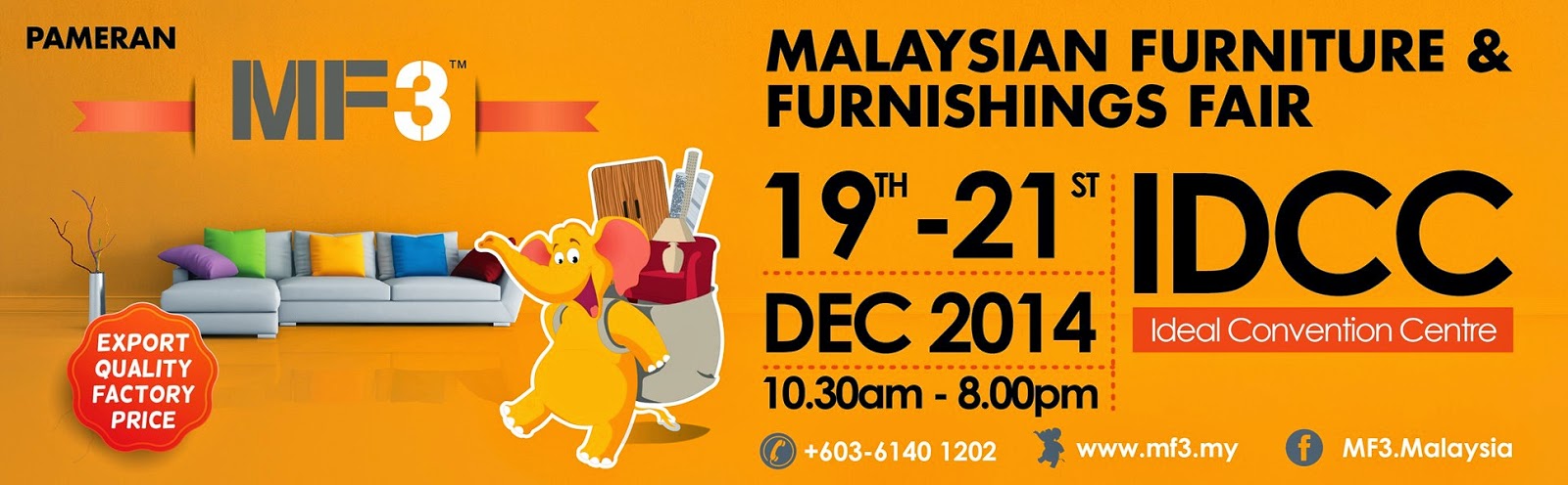 MF3 Malaysia Furniture & Furnishing Fair 2014 @Ideal Convention Centre Shah Alam