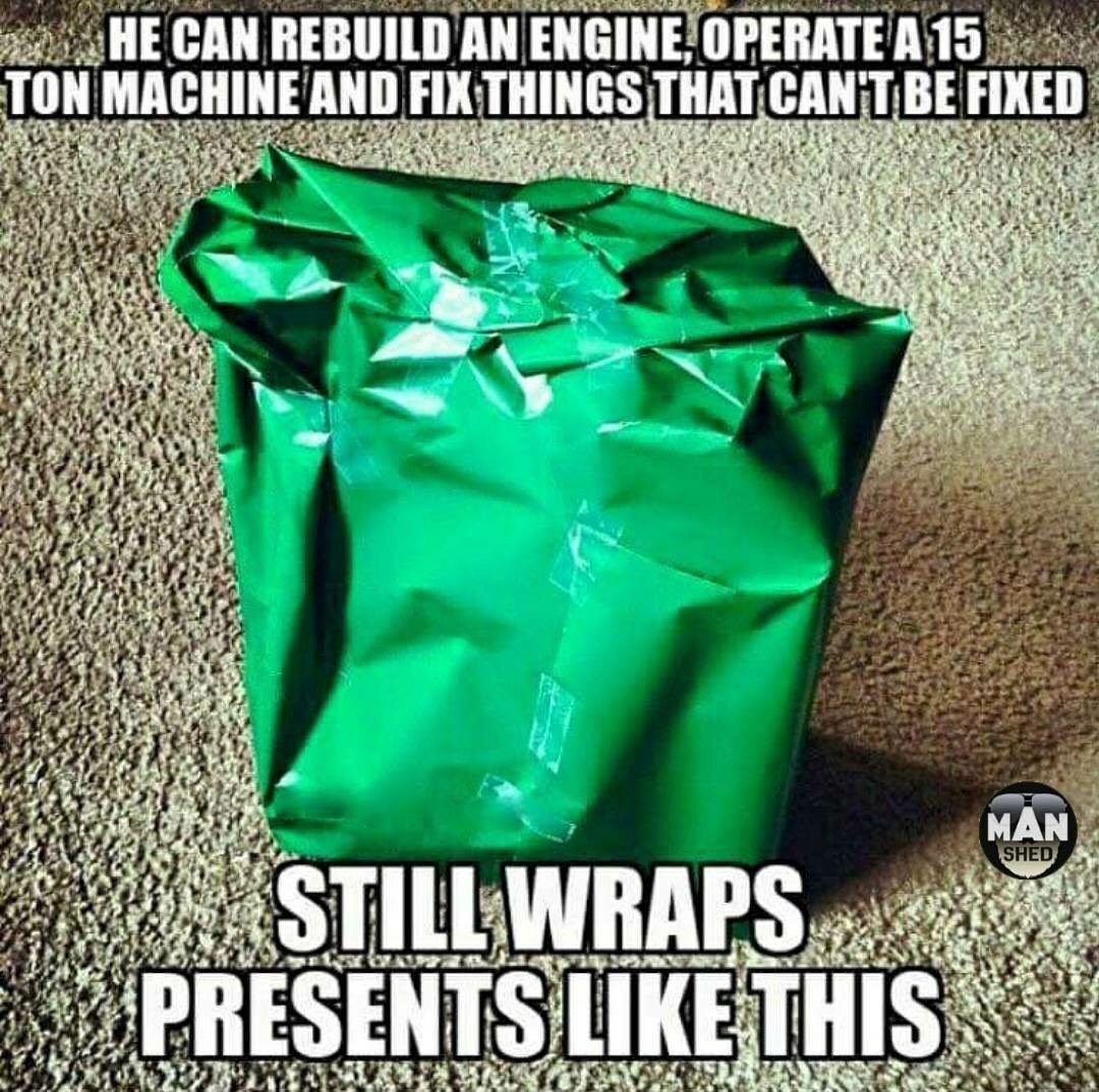 Borepatch How women wrap presents vs. how men wrap presents