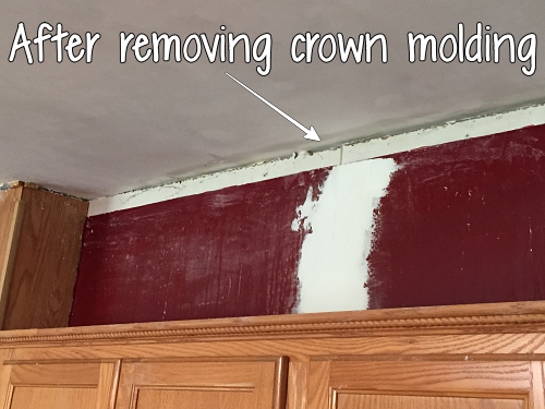 after removing crown molding