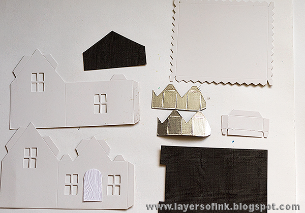 Layers of ink - Halloween Manor House Tutorial by Anna-Karin with Sizzix dies by Tim Holtz.