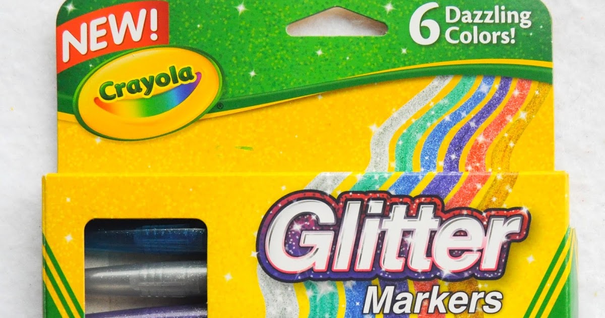 6 Count Crayola Glitter Markers: What's Inside the Box