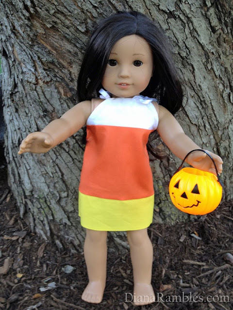 American Girl Doll Candy Cane Halloween Dress