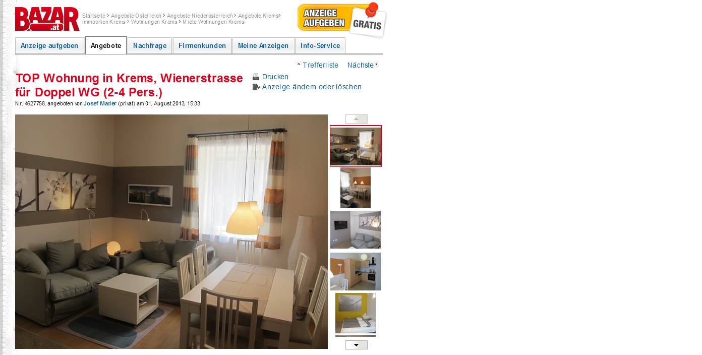 Single wohnung krems