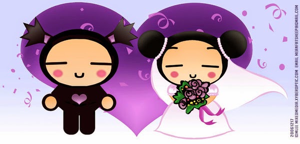 Garu y Pucca: Tarjetas o Invitaciones para Imprimir Gratis. Para hacer invitaciones, tarjetas, marcos de fotos o etiquetas, para imprimir gratis de Garu y Pucca.