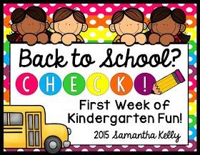 Mrs. Kelly's Klass: First Week of Kindergarten