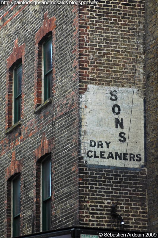 Painted signs and mosaics Dry cleaners, Forest Hill