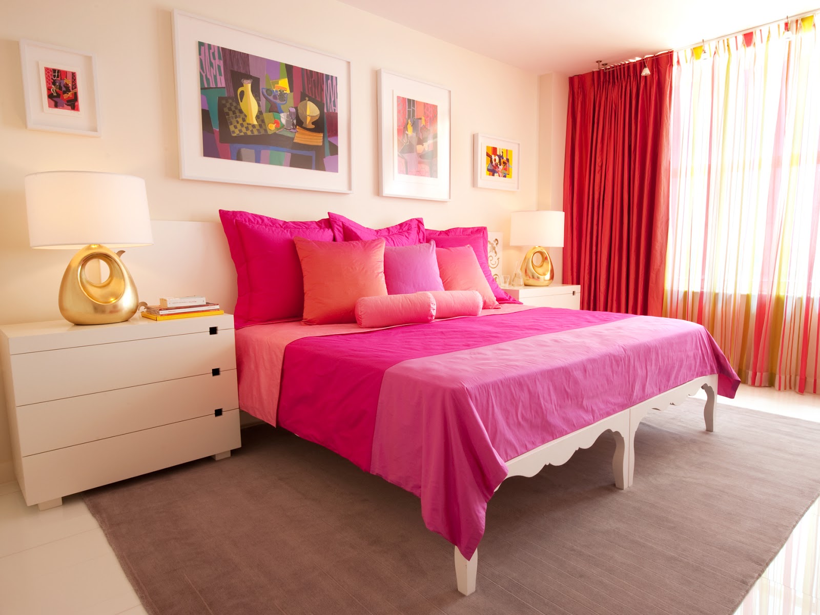 60 Desain Interior Kamar Tidur Warna Pink Untuk Perempuan