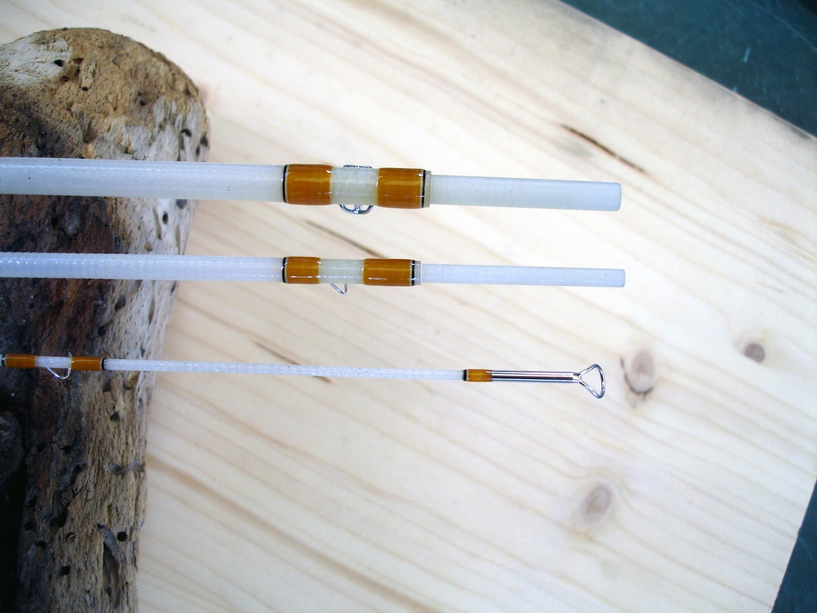 XanderFlyrods KABUTO7033 WHITE FIBERGLASS FLY ROD