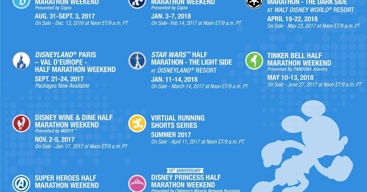 runDisney Calendar