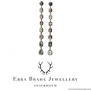 Princess Sofia Style EBBA BRAHE Sliced Diamond Earrings