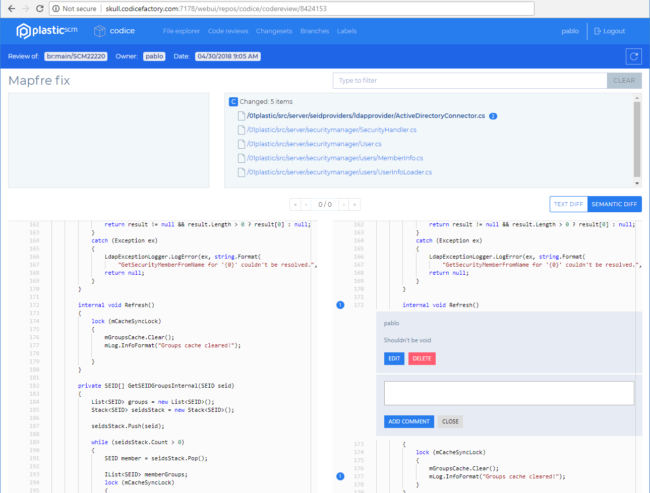 Plastic SCM blog UI redesigned web interface for Plastic