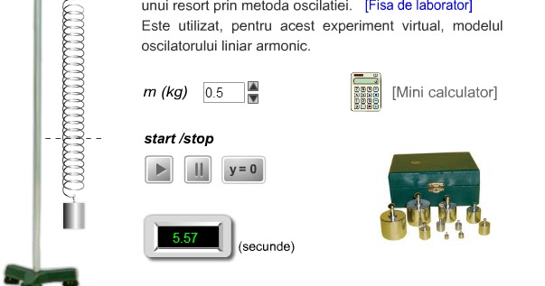 EP: Flash - Oscilator liniar armonic (laborator - determinare k)