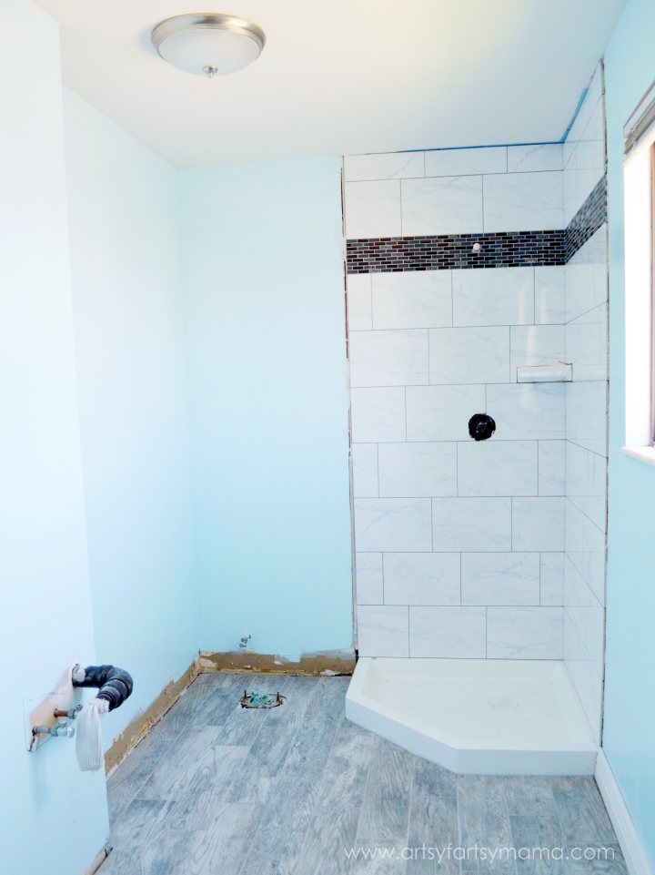 Master Bathroom Renovation Reveal at artsyfartsymama.com