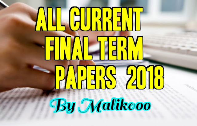 VU Current  Final Term  Papers 2019 Collection
