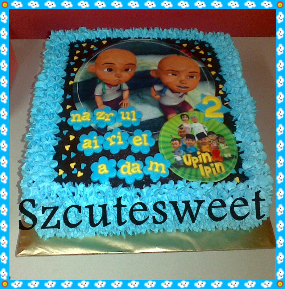 szcutesweet upin ipin birthday cake