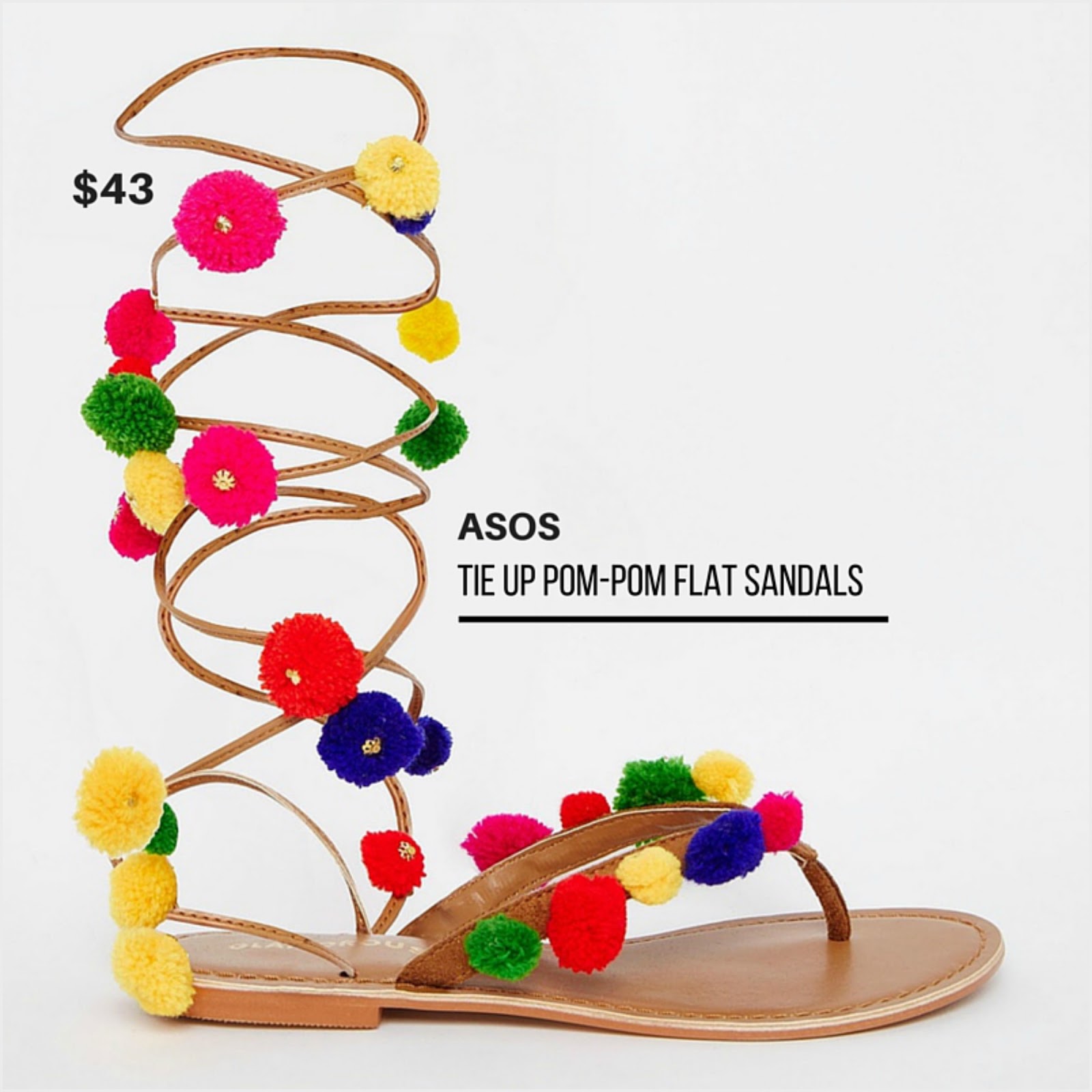 matalan pom pom sandals