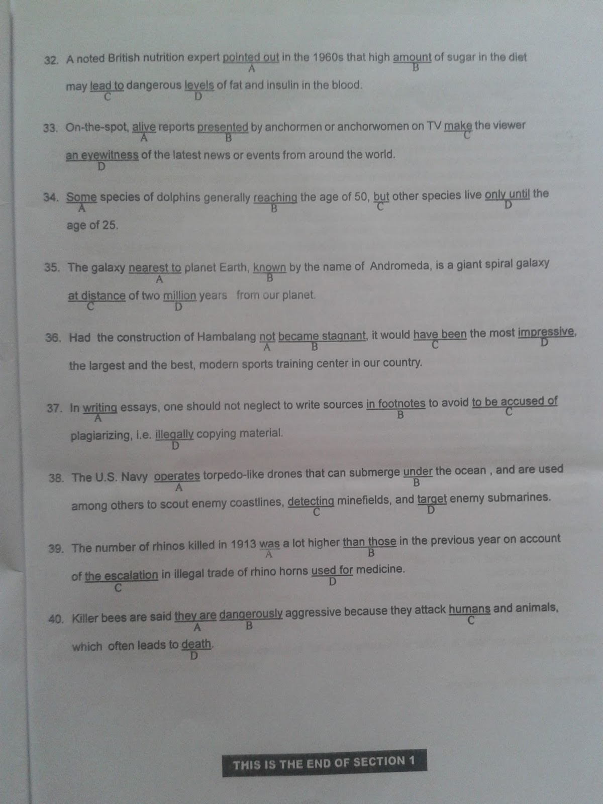Contoh Soal Tes Bahasa Inggris Pascasarjana