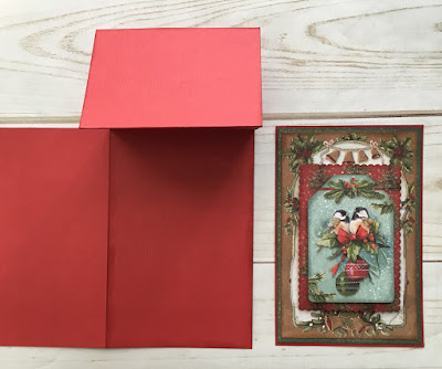 Easel Gift Card Holder Tutorial Stamperia Christmas