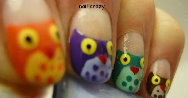 Nail crazy: Skittles owls