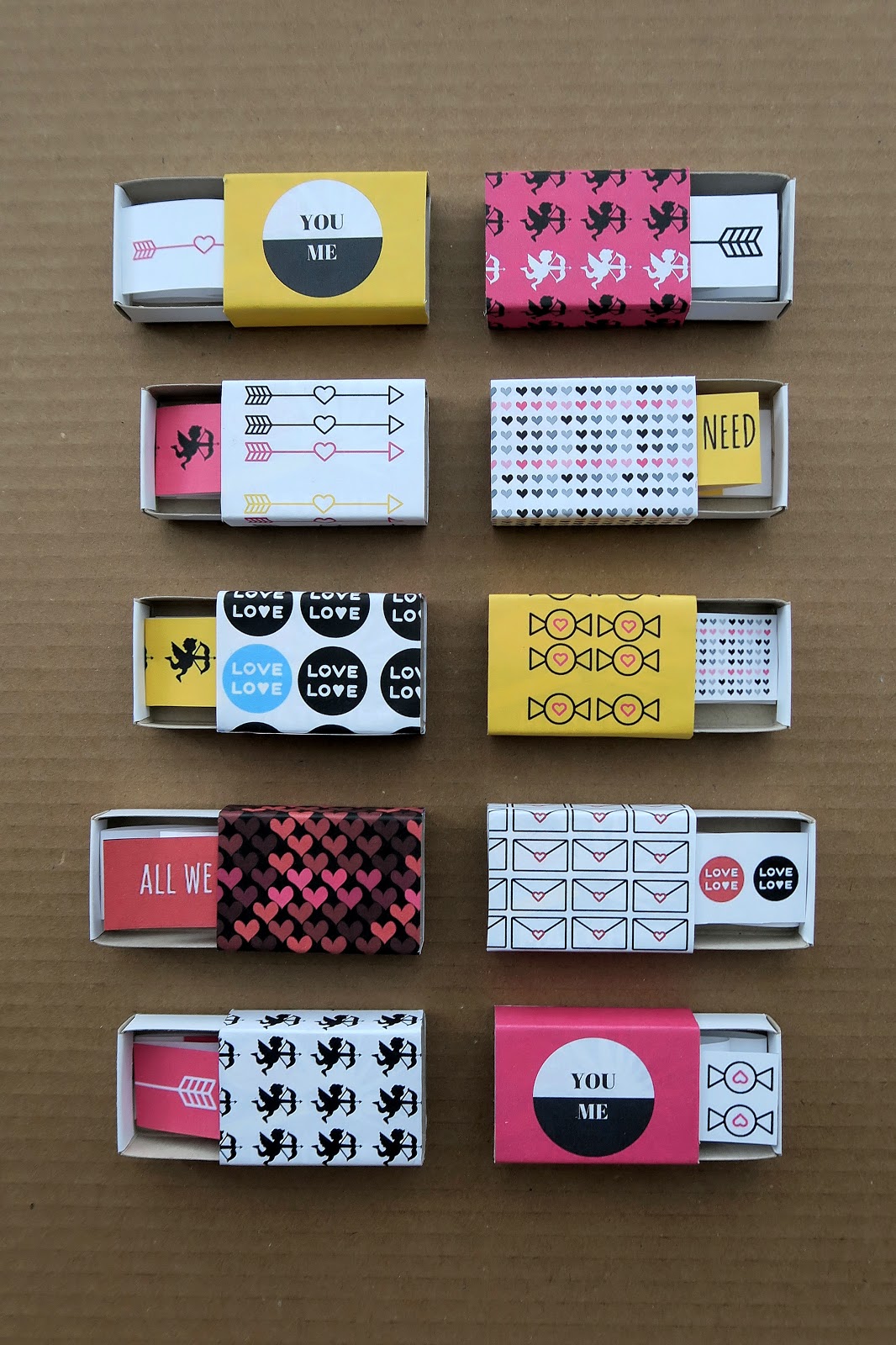 Matchbox love notes + free printable mamaisdreaming.blogspot.co.uk