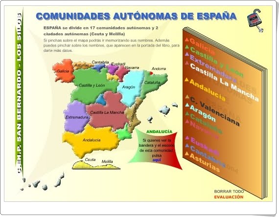 "Comunidades Autónomas de España" (Juego de Ciencias Sociales de Primaria)