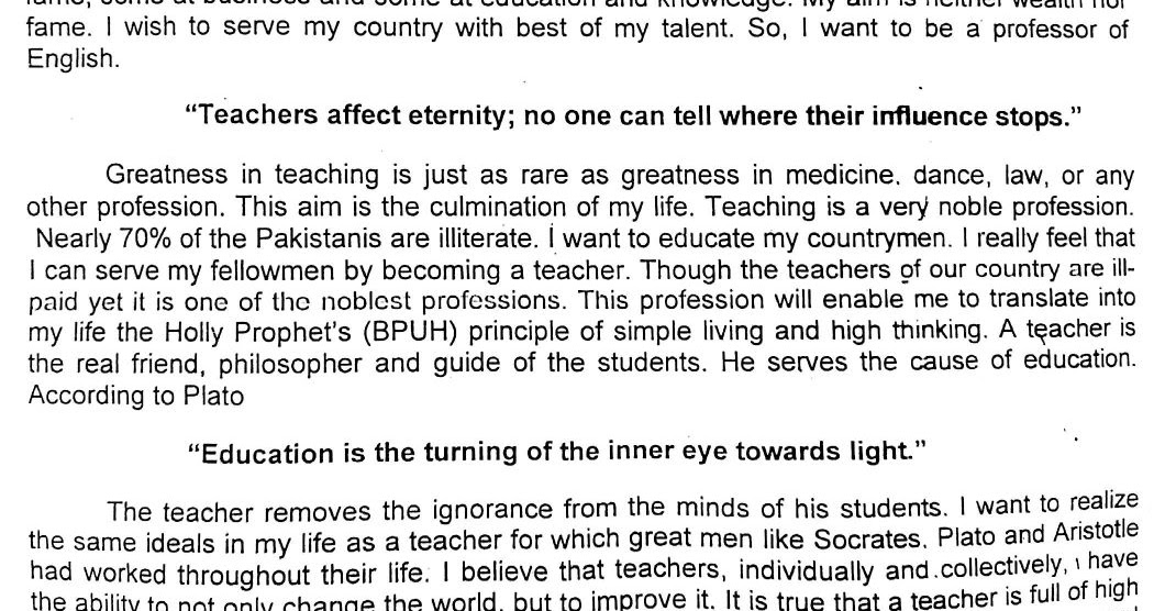 My ambition in life essay