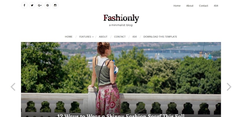 Fashionly Free Blogger Template