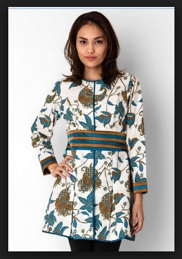 Model dress batik lengan panjang untuk pesta Model dress batik lengan panjang untuk pesta