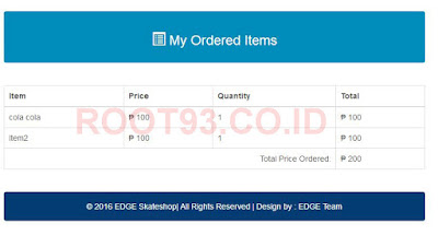 my ordered item